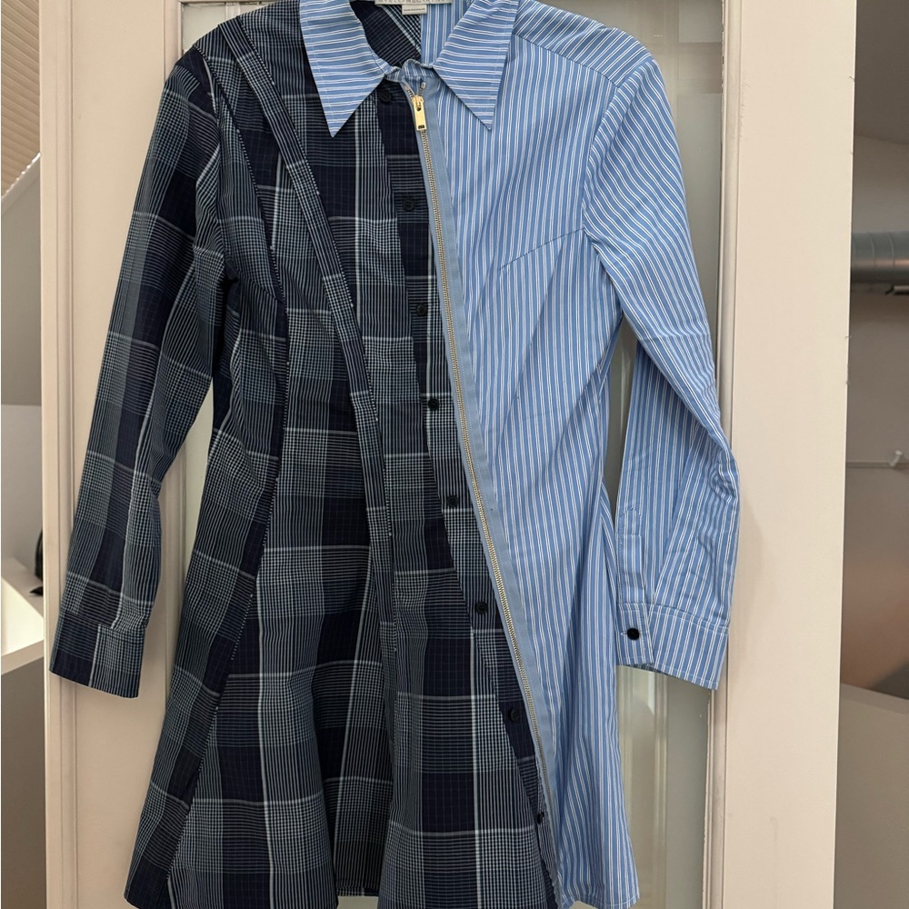 Stella McCartney Blue and Black Striped Dress